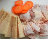 筍と鶏もも肉の煮物作り方1写真