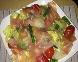 旬の春野菜炒め（生ハム添え)作り方6写真