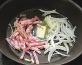 カルボナーラ de そーめん♪作り方1写真