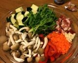 ズッキーニと彩り野菜のアンチョビパスタ作り方1写真