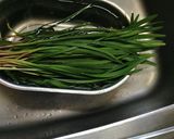 ニラの中華風パスタ作り方1写真
