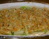 鶏ひき肉と白菜のレンジ蒸し作り方4写真