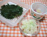 "しその塩漬”の＊こぎつね巾着＊作り方1写真