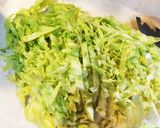 お好み焼き風キャベツの蒸し焼き作り方1写真