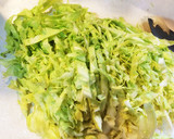 お好み焼き風キャベツの蒸し焼き作り方1写真