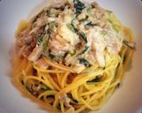 小松菜のクリームパスタ作り方6写真