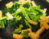 小松菜と揚げの豆腐炒め煮作り方2写真