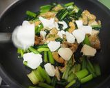小松菜と揚げの豆腐炒め煮作り方3写真