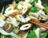 トマト味。　ちくわと野菜の塩昆布炒め作り方8写真