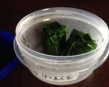 ほうれん草とコンビーフでレンチン朝ごはん作り方1写真