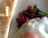 ほうれん草とコンビーフでレンチン朝ごはん作り方4写真