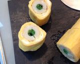 お弁当に♪ほうれん草ｉｎ竹輪の卵焼き作り方8写真