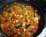 ベーコンと野菜のトマトソースパスタ作り方5写真