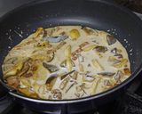 大黒本しめじのクリームパスタ作り方5写真