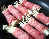 mすき焼き風☆えのきの牛肉巻作り方4写真