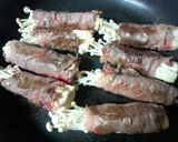 mすき焼き風☆えのきの牛肉巻作り方6写真