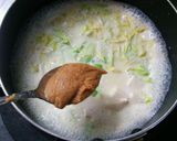 春キャベツのほっこり豆乳スープ作り方5写真