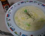 春キャベツのほっこり豆乳スープ作り方6写真
