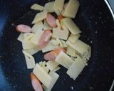 タケノコと春キャベツとウインナーのパスタ作り方6写真