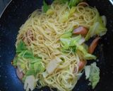 タケノコと春キャベツとウインナーのパスタ作り方11写真