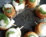 運動会にも　バター醤油で紅白ちょい巻竹輪作り方2写真