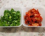 豆腐と豚肉のキムチ炒め（温玉・グラタン風作り方2写真