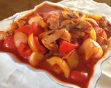鶏肉とパプリカのトマト煮込み作り方7写真
