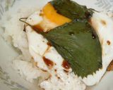 日本の朝！大葉にんにく醤油で目玉焼き作り方3写真