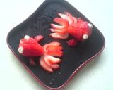 イチゴで金魚♪作り方4写真