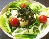 【居酒屋】アオサと豆腐のサラダ作り方3写真