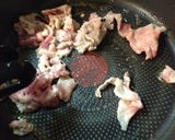 筍と豚肉のサフラン和風パスタ作り方2写真