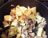 筍と豚肉のサフラン和風パスタ作り方4写真