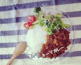定番♡キーマカレーdeワンプレート作り方4写真