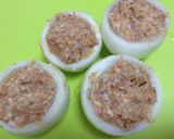 新玉ねぎの肉詰め・和風味作り方3写真