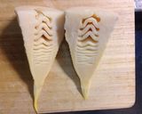 タケノコと舞茸の明太子パスタ。作り方1写真