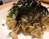 タケノコと舞茸の明太子パスタ。作り方6写真