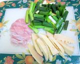 簡単おかず♬分葱と鶏胸肉でマーボー竹の子作り方1写真