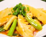 簡単おかず♬分葱と鶏胸肉でマーボー竹の子作り方6写真