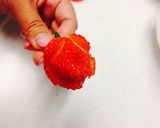 イチゴの飾り切り 薔薇作り方3写真