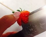 イチゴの飾り切り 薔薇作り方4写真