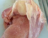 蒸し鶏とアスパラの梅肉和え作り方1写真