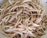 蒸し鶏とアスパラの梅肉和え作り方5写真
