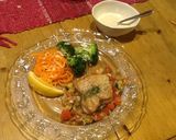 お魚のイスラエルサラダソース添え♡作り方15写真