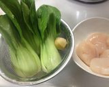 ＊簡単帆立と青梗菜の中華丼＊作り方1写真