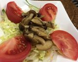 しめじとトマトの和からしバター醤油サラダ作り方13写真