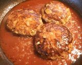 トマトでさっぱりな煮込みハンバーグ作り方5写真