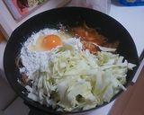 ☆リメイク☆鍋のあまりDEお好み焼き!作り方2写真