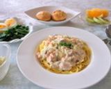 簡単早いスモークサーモンのクリームパスタ作り方9写真