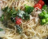 ポン酢仕上げコラーゲンたっぷり鶏皮パスタ作り方3写真