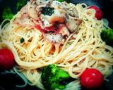 ポン酢仕上げコラーゲンたっぷり鶏皮パスタ作り方4写真